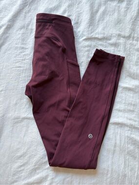 Lululemon Burgundy High-Rise Leggings